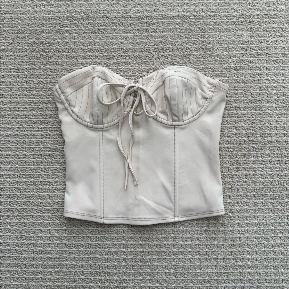 Edikted Cream Strapless Corset
